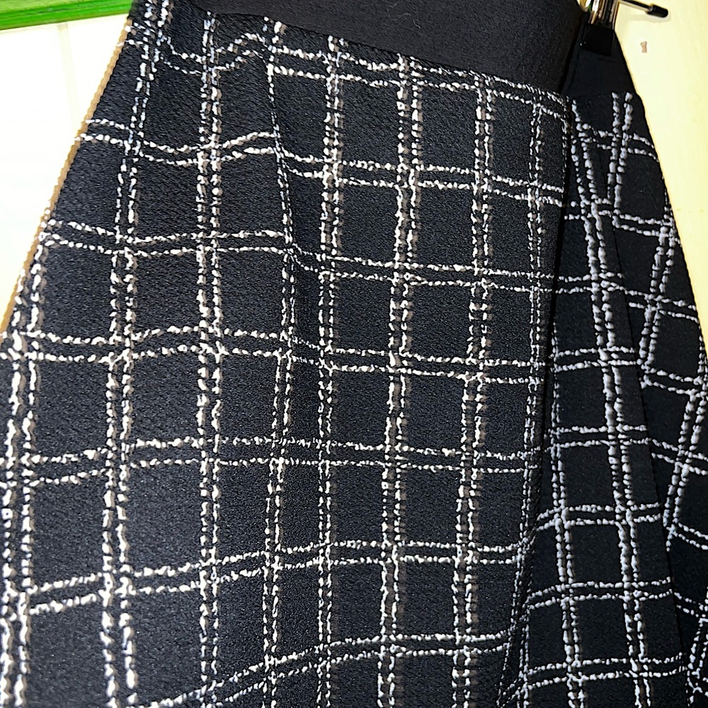 Gilli Hilda Skirt Checkered Black White Y2K Elastic Waist Whimsigoth Chic Size M - Picture 5 of 8